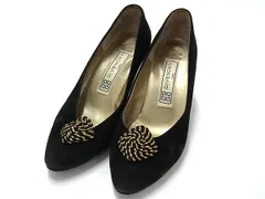 GIVENCHY ジバンシィ スエード ヒール パンプス 表記サイズ 34 1/2 (約21.5cm) 靴 シューズ レディース ブラック系 DH9133