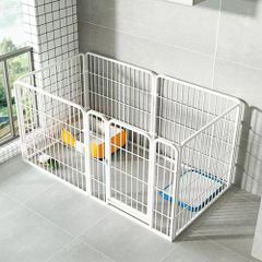 新品 ペットサークル 室内 犬 ゲージ 小型犬 ペットゲージ 中型犬 ペットサークル 室内 犬 サークル ペットフェンス ペットケージ 犬 ゲージ 小型犬および中型犬用 スチール製 室内外兼用 DIY 接続式 簡単組み立て 工具不要 犬 白 120cm*60c