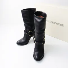 【値下げ】ロートルショーズ L'autre chose レザー ロングブーツ 36(23cm)/ブラック 黒【2400014180503】のサムネイル