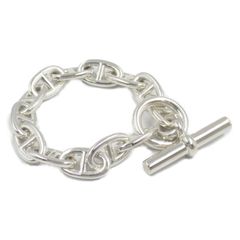 エルメス HERMES ブレスレット シェーヌダンクルTGM 13コマ 腕回20.5㎝ シルバー925 シェーヌダンクルTGM 13コマ ユニセックス Used A