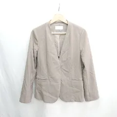 ◇ ⊂ GLOBAL WORK グローバルワーク 長袖 ジャケット サイズM グレージュ レディース E  【1411280009062】