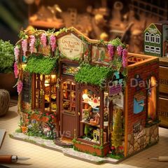 ドールハウス キット DIY  おとぎ話風 ハウス ミニチュア アンティーク風 かわいい おしゃれ  レトロ ナチュラル レトロ インテリア 北欧 デコレーション クラフト 贈り物 ギフト プレゼント 模型 組み立て 雑貨 23.5×14×21.2cm