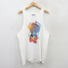 XL/古着 ビンテージ タンクトップ メンズ 00s ディズニー ミッキー クルーネック 白 ホワイト 25jul07 中古