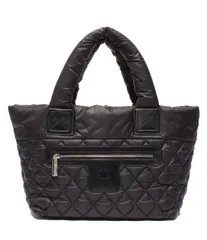 美品 シャネル ハンドバッグ トートバッグ ナイロン キルティング シルバー金具 A48610 レディース CHANEL