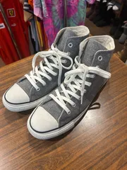 コンバース オールスター ハイカット スニーカー  グレー ライトグレー ウール 27.5cm A-369