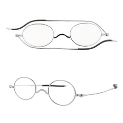 [SHIORI] 栞 老眼鏡 薄型リーディンググラス SI-09-1 +2.00 シルバー オーバル ブルーライトカット UVカット 鯖江メーカー企画 [シルバー] [+2.00]