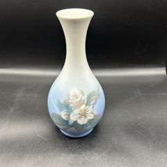 ロイヤルコペンハーゲン　アールヌーヴォー　花瓶　ブルー　一輪挿し　フラワーベース