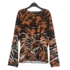 イッセイミヤケメン ISSEY MIYAKE MEN コットンストレッチ タイダイ ロングスリーブTシャツ カットソー 2 オレンジ/ブラック ME73JK179のサムネイル