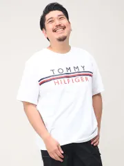 半袖 Tシャツ 大きいサイズ メンズ ロゴプリント クルーネック プリント 春 夏 1XL-2XL TOMMY HILFIGER トミーヒルフィガー ホワイト