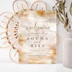 アブストラクト　ウェルカムボード 結婚式　シンプル ウェディング ｜ ペーパーアイテム ｜ 受付 A4/A3/A2/A1