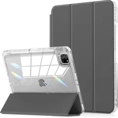 G&J iPad Pro 11 インチ/10.9インチ対応ペンシルホルダー付きiPadケース Pencilのワイヤレス充電対応 オートスリープ機能 ブラック