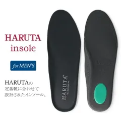 ハルタ インソール メンズ 中敷き 衝撃吸収 ラテックス 疲れない カップインソール HARUTA 靴 HA906 定番靴用 高反発 男性用 黒 ブラック 通勤 通学のサムネイル