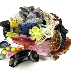 バンスクリップ バナナクリップ等 ヘアアクセサリー 49点セット リボン パールモチーフ他 まとめて 大量 まとめ売り レディース 【中古】