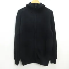 G■ザラ/ZARA MAN BASIC フルジップニット/コットン【XL】黒/men's/51【中古】■