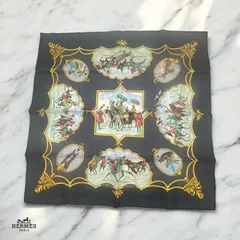 HERMES エルメス　カレ90 LES CHEVAUX DES MOGHOLS ムガル王朝の馬　シルク　スカーフ