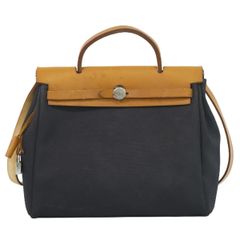 本物 エルメス HERMES エールバッグ トワルオフィシエ レザー 2WAY