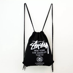 新品 STUSSY ステューシー ナップサック リュック ブラック/ホワイト 男女兼用