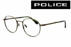 POLICE ポリス カスタム 伊達メガネ SPLD94J-RINN ROADIE ダテメガネ仕様 クリアレンズ 丸めがね ラウンドサングラス メンズレ ディス アンティークカラー 国内正規品 DERIGO JAPAN