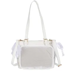 【特価セール】[ハルジオ] 痛バッグ 痛バ 痛バック 推し活バッグ 痛バック いたバック ブラック ホワイト シルバー ブルー レッド 黒 白 銀色 青 水色 赤 可愛い おしゃれ リボン 大容量 人気 いたばっぐ いたばっく いたば バッグ