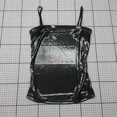 ◇ ⊂ ロートレアモン ツヤ加工 袖なし キャミソール サイズ38 ブラック系 レディース E  【1509190010114】のサムネイル