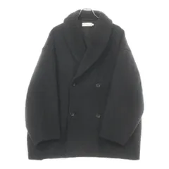 Graphpaper (グラフペーパー) Light Melton Shawl Collar Coat ライトメルトンウール ダブルブレスト ショールカラー コート ブラック GM243-10272Bのサムネイル