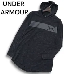UNDER ARMOUR アンダーアーマー 通年 ロゴ パーカー フーディー プルオーバー Sz.XXL メンズ 黒 大きいサイズ トレーニング