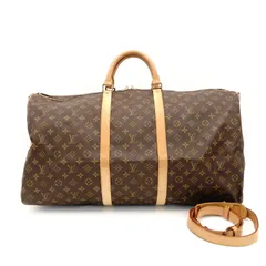 ルイヴィトン LOUIS VUITTON キーポル 60 バンドリエール モノグラム ボストンバッグ 旅行用 ブラウン 7-9-251