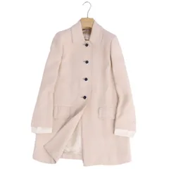 ミュウミュウ miumiu コート ステンカラーコート バルマカーンコート ビジューボタン アウター レディース 38(S相当) ベージュのサムネイル