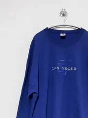 【JERZEES】90s-00s Las Vegas 刺繍ロゴスウェット XL ジャージーズ ラスベガス 古着