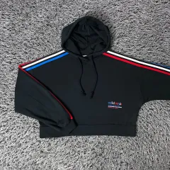 ADIDAS adidas(アディダス) オリジナル レディース クロップド フード付きTシャツ