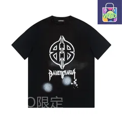 【本日限定特価】BALENCIAGA  ロックデザイン クルーネックTシャツ - クラシックなブラック [本日特価|新品未使用品]-WT0輸入