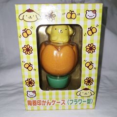 1998年 レトロ サンリオ ポムポムプリン 陶器  フラワー型 印鑑ケース