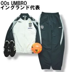 00s ヴィンテージ アンブロ UMBRO イングランド代表 ウィンド ウェア セットアップ 上下 XL グレー x ホワイト サッカー フットボール ウェア ジャンパー メンズ