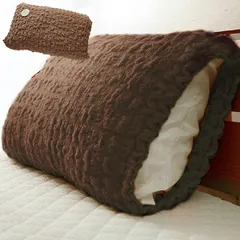 2枚セット 枕カバー タオル地 のびのび 43ｘ63cm 吸水 もこもこ コッフル タオル まくらカバー ピローケース 筒型 ブラウン モカブラウン
