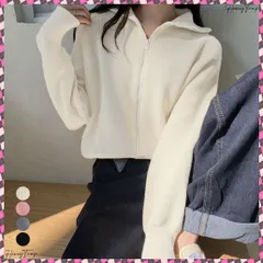 送料無料 ジップアップニットブルゾン 韓国風 秋冬 ニットカーディガン レディース ファスナー付き ニットジャケット 長袖 ニットトップス カジュアル ニットアウター 無地 きれいめトップス ニットセーター大人 着やせニット羽織り