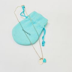 TIFFANY&Co.ティファニー リターントゥティファニー ダブルハートタグ SV925 ペンダント ネックレス シルバー ブルー レディース 古着 中古 USED