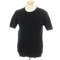 【中古】ラルディーニ LARDINI コットンナイロン クルーネック 半袖 プルオーバーニット ブラック【サイズS】【メンズ】のサムネイル