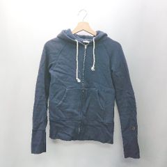 ◇ ⊇ DRESSTERIOR ドレステリア 袖口ロゴ刺<!-利用不可文字-!> 長袖 ジップアップパーカー サイズ2 ネイビー レディース E  【1409240054160】