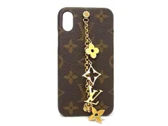 ブラウン系素材■美品■ LOUIS VUITTON ルイヴィトン M63899 モノグラム iPhoneバンパー Xs X対応 アイフォンケース スマホケース ブラウン系