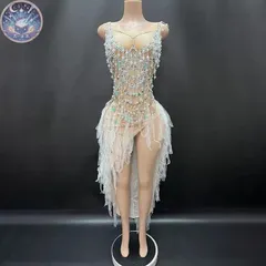 新品 未使用 ベリーダンス オリエンタル衣装 ブラ スカート フリンジ オーダーメイド ラテンダンスドレス  誕生日パーティードレス