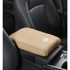 ◆日産 NISSAN◆ベージュ◆アームレストマット コンソールボックスパッド 形状記憶 肘置きカバー 収納ボックスマット 革製 高めパッド