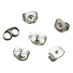 【シルバー × 6セット】[Cream dot. クリームドット公式] ステンレス製 6個セット キャッチ 落ちない 両耳用 3ペア 6個 金属アレルギー つけっぱなし サージカルステンレス キャッチ 大人