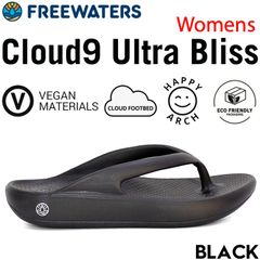 サンダル アウトドアサンダル リカバリーサンダル ビーチサンダル トングサンダル freewaters フリーウォータース Cloud9 Ultra Bliss WO-099 WMS (Womens) BLK 日本代理店正規品のサムネイル