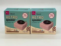 ブルートゥース　レトロスピーカー　ピンク　X04　レコードプレーヤー型　ミニサイズ　79.5×74×46ｍｍ　2個セット　㊵