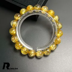 【限定一点】 貴重 EU製 ★ROBEAN・極!極満針ルチルクォーツ★ ブレスレット パワーストーン 天然石 金運 お守り プレゼント1 ギフト 10.3-10.8mm D0625671