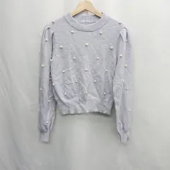 ◇ ⊆ ナイスクラップ カジュアル　かわいい系 長袖 ニットセーター サイズF ブルー系 レディース E  【1505220002821】