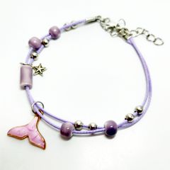 クジラ の しっぽ ブレスレット パープル AUULLA 241269