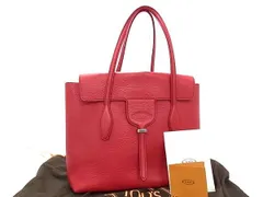 ■新品■未使用■ TODS トッズ ニュージョイ レザー トートバッグ ハンドバッグ ショルダー 肩掛け レッド系 FT0301
