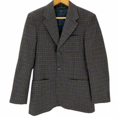 シスレー SISLEY ウールテーラードジャケット チェック柄 エルボーパッチ メンズ  44のサムネイル