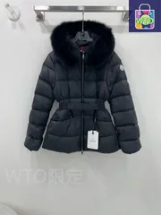 美品★モンクレールダウンフードファー付き MONCLER モンクレール ファーフード着脱 肩ポケット付き